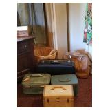 Vintage hardside luggage