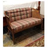 Custom upholstered settee