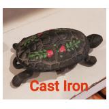 Cast Iron Turtle Trinket Box 