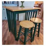 Kitchen island with 2 stools