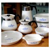 Vintage Corning ware CORNFLOWER pattern
