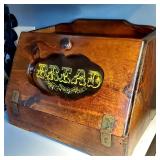 Vintage wooden bread box