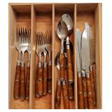 Several flatware sets