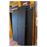 Black wicker room divider