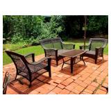 Wicker outdoor patio furniture set