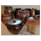 LARGE collection of crocks, art pottery, etc...
