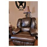 Electric MASSAGE & HEAT leather rocker recliner