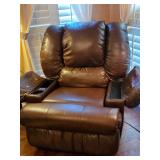 Electric MASSAGE & HEAT leather rocker recliner