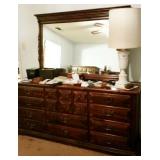 Solid Wood, dovetailed, 9 drawer dresser with Mirror
