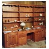 Handmade by Grandfather ! Beautiful Wall Unit with desk. Lots of storage & display area