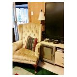 Beautiful tufted wing back chair