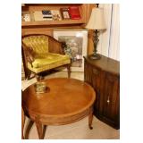 STUNNING Vintage Furniture. Round Table has CLAW casters :)
