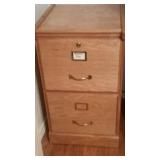 Nice wooden 2 drawer filing cabinet