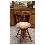 Antique Piano Stool with Ball and Claw Feet