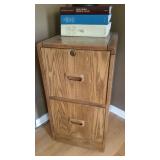 (2) Wooden Filing Cabinets