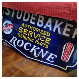 Great LARGE Studebaker DOUBLE SIDED porcelain sign !