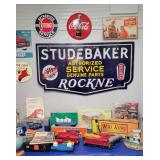 Great LARGE Studebaker DOUBLE SIDED porcelain sign !