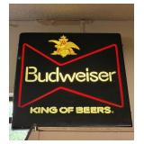 Budweiser Neon Sign "King of Beers" Black/Red/Gold 