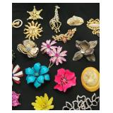 TONS of costume/vintage costume jewelry & brooches