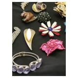 TONS of costume/vintage costume jewelry & brooches