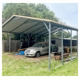 VERY NICE CARPORT !!!!  30 ft long, 24 ft wide, sides 9 ft tall, 13 ft tall at peak
