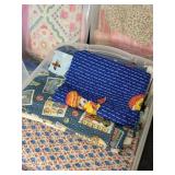 Sewers, quilters, and crafters PARADISE! 50+ tubs of vintage to new FABRIC 😊