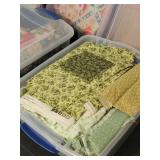 Sewers, quilters, and crafters PARADISE! 50+ tubs of vintage to new FABRIC 😊