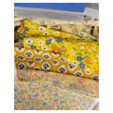 Sewers, quilters, and crafters PARADISE! 50+ tubs of vintage to new FABRIC 😊