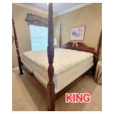 KING 4 poster bed
