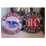Vintage glass gas pump globe covers