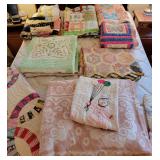 Several hand sewn QUILTS