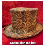 Snake skin top hat