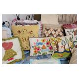 Vintage hand-sewn pillows