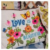 Vintage hand-sewn pillows