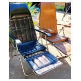 FABULOUS FIND!!! Vintage MCM Maule Marga reclining Airstream camping folding chairs.