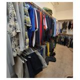 Massive closets FULL of mens & ladies clothing, shoes, boots, belts, suits, +++ 