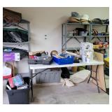 Garage full of tools, hand tools, yard tools, shelving, etc...