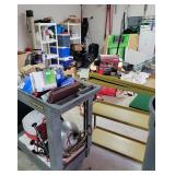 Garage full of tools, hand tools, yard tools, shelving, etc...