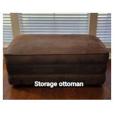 BEAUTIFUL Brown Storage Ottoman