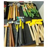 LOTS of hammers and wood mallets