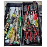 Various handtools, screwdrivers, etc
