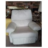 Beautiful Matching White Leather Rocker/Recliner