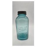 An Aqua Perfect Mason Ball Jar with a Ball lid