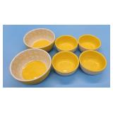 Yellow and white dipping sauce set