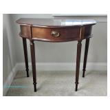 Wooden console table with a single drawer and fluted legs from the Bombay Company; measures 31" 1"/2