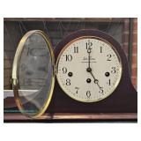 Seth Thomas Westminster Chime mantel clock with key, made in Germany, unknown working condition