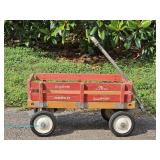  Radio Rodeo Wagon with red wooden sides and metal handle