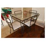 Iron Table with Glass Top