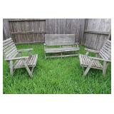 3 pv. Wooden Outdoor Furniture