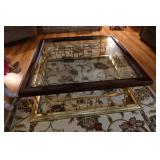 Brass and Glass Top Coffee Table